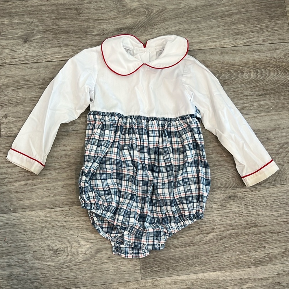 Lullaby Set Long Sleeve Bubble Red White and Blue